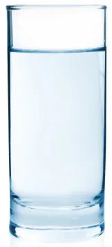 Clear glass of water on white background
