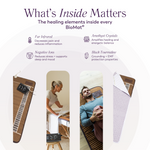 Banner ‘What’s Inside Matters’ listing four elements: far infrared, negative ions, amethyst, tourmaline